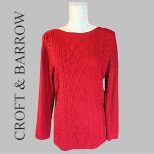 Croft & Borrow's Brand New Red Pullover Sweater, New